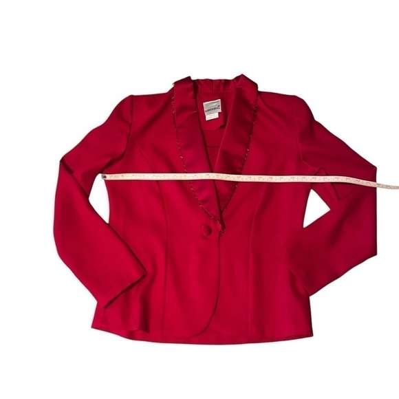 Vintage Fashion Bug Blazer Jacket Vibrant Red Y2K Size M - Picture 5 of 6